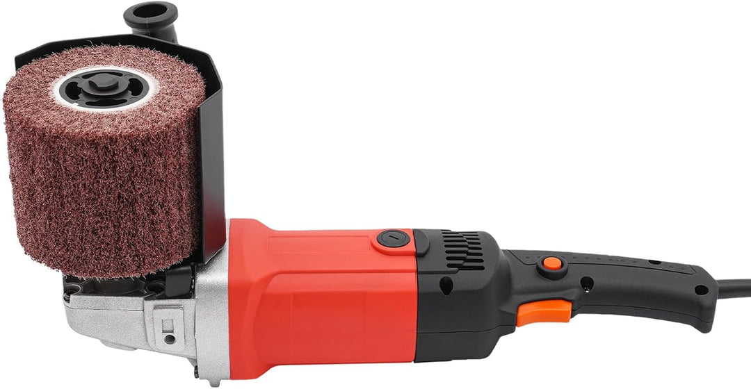 Satiniermaschine 2200W Drahtziehmaschine mit 2 Walzen, 6-Geschwindigkeit Einstellbare Bürstenschleif