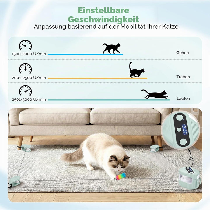 Interaktives Katzenspielzeug für Drinnen, Automatisches/Ferngesteuertes Simuliertes Katzenjagdspielz
