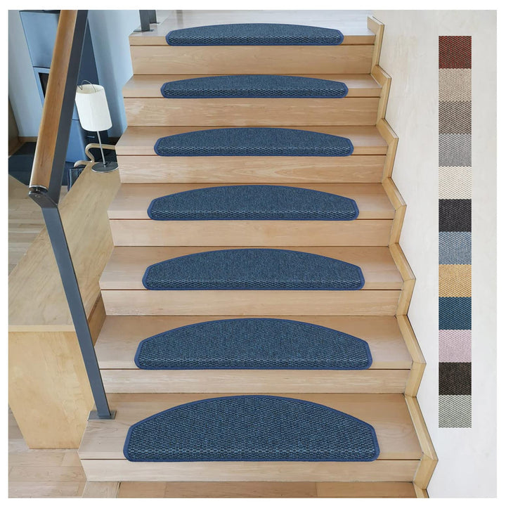 Kettelservice-Metzker® Stufenmatten Göteborg Halbrund in 8 aktuelle Farben (15 Stück Blau), 15 Stück