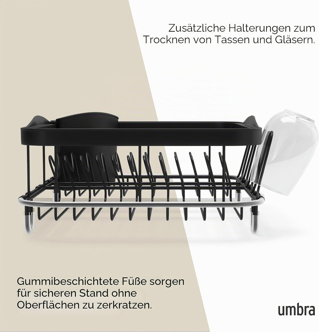Umbra Sinkin Geschirrtrockner - Abtropfgestell aus Metall mit abnehmbarem Besteckkorb – Verwendung ü