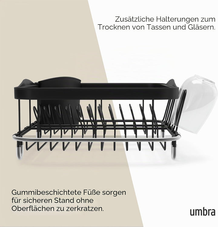 Umbra Sinkin Geschirrtrockner - Abtropfgestell aus Metall mit abnehmbarem Besteckkorb – Verwendung ü