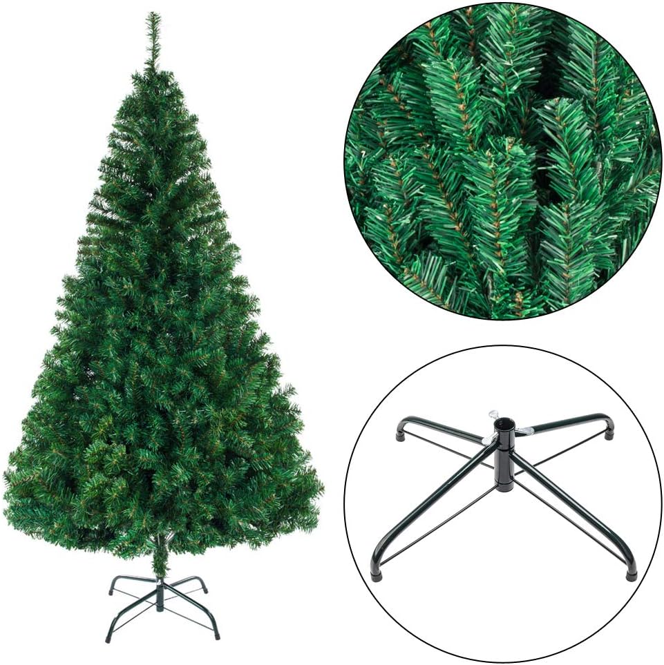 LEADZM 180/210/240cm Künstlicher Weihnachtsbaum, Tannenbaum künstlich mit Metallständer, Christbaum,