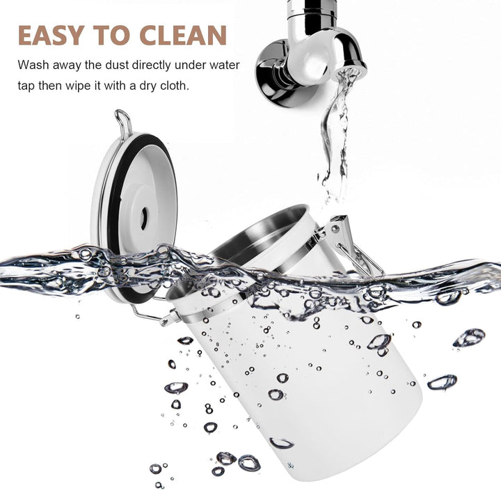 ZONJIE Kaffeekanister luftdicht, 2.8L Kaffeebohnenbehälter aus Edelstahl, 1 kg Bohnen Vakuum-Kaffeed