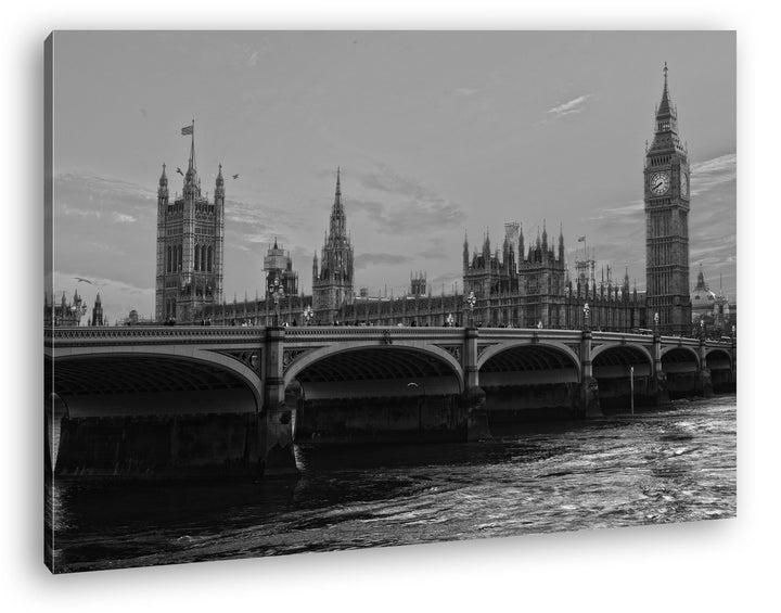 deyoli Big Bang und Westminster Abbey in England Format: 80x60 Effekt: Schwarz/Weiss als Leinwand, M