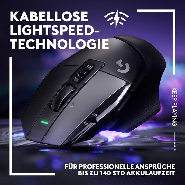 Logitech G502 X LIGHTSPEED Kabellose Gaming-Maus - Optische Maus mit optisch-mechanischen LIGHTFORCE