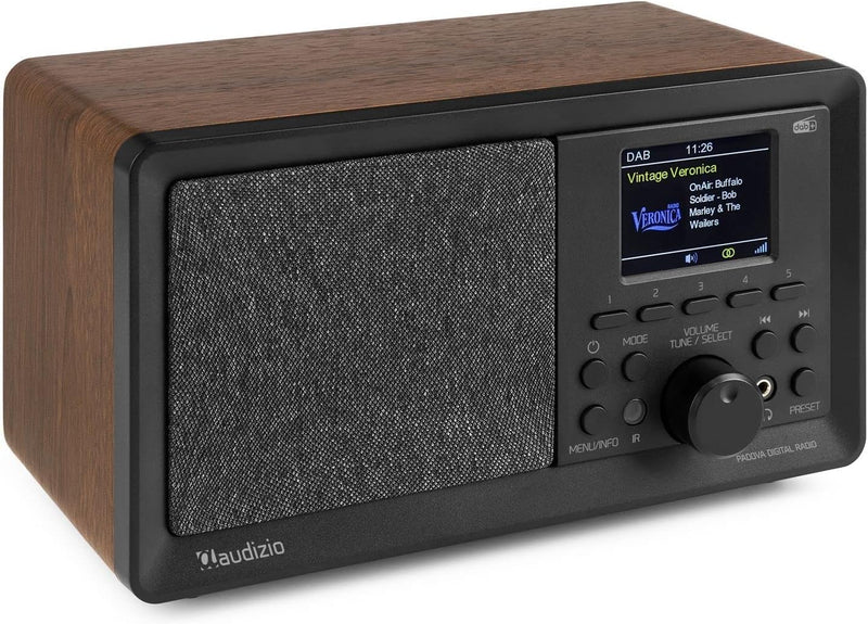 Audizio Padova - Küchenradio DAB Radio mit Fernbedienung, Retro DAB Radio mit Bluetooth, TFT Farbdis