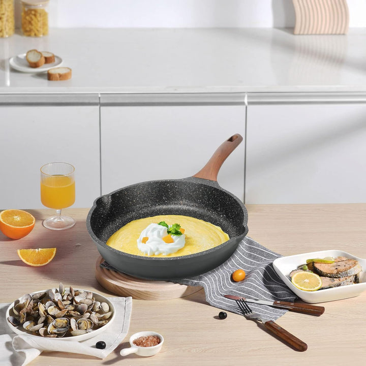 ZUOFENG Antihaft Pfanne Bratpfanne Beschichtet 20cm, Granit Pfannen Nonstick Frying Pan, Beschichtet