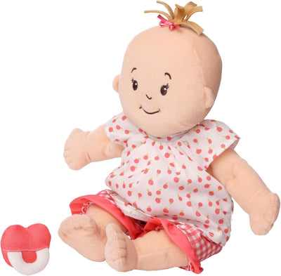 MANHATTAN TOY Baby Stella Pfirsich mit hellbraunem Haar Weiche erste Babypuppe ab 1 Jahr, 38,1 cm