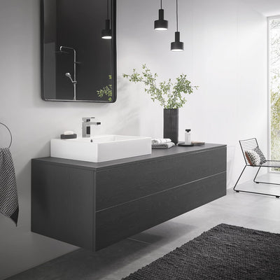 hansgrohe Waschtischarmatur Vernis Shape, Wasserhahn Bad mit Auslauf Höhe 100 mm, mit Zugstange, Bad