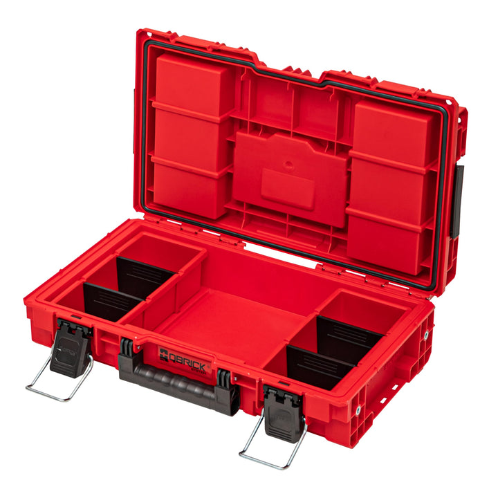 QBRICK SYSTEM Werkzeugkoffer Werkzeugkasten Leer Werkzeugkiste PRIME RED Ultra HD Rot 570 x 340 x 16