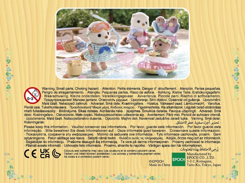Sylvanian Families 5804 Seeotter Schnorchel Spielset, Set mit Tierfigur, Meerestiere, Spielzeug für