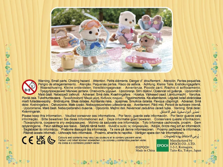 Sylvanian Families 5804 Seeotter Schnorchel Spielset, Set mit Tierfigur, Meerestiere, Spielzeug für