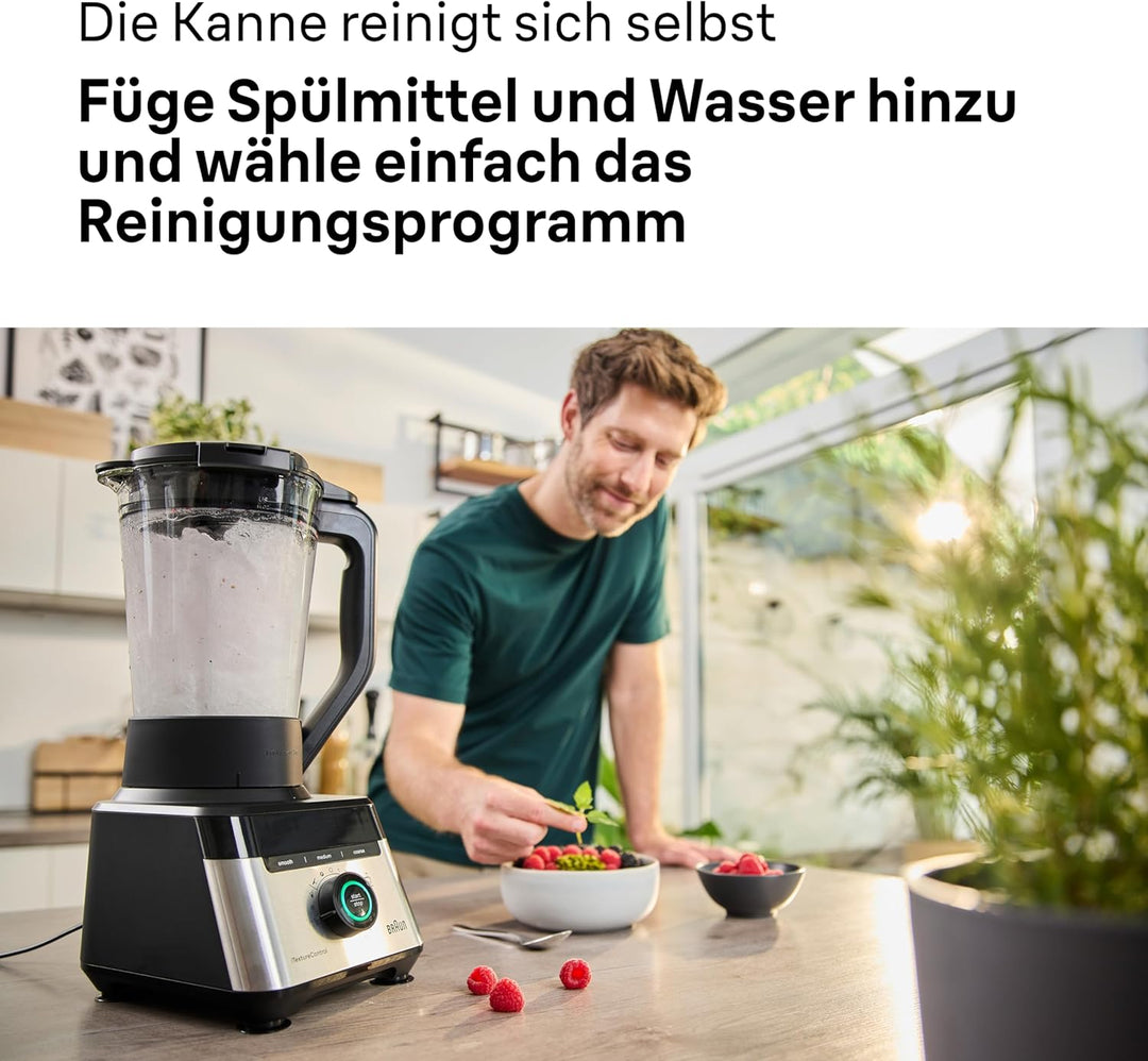 Braun PowerBlend 7 – Hochleistungs-Standmixer mit 30.000 U/min für cremige Smoothies, Shakes & Sauce