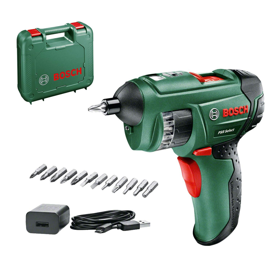 Bosch Home and Garden 0603977005 Akkuschrauber PSR Select (1,5 Ah, 3,6 Volt System, mit Micro USB, i