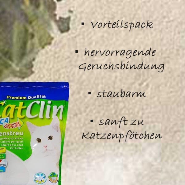 Catclin 4 x 8 l = 32 L Magic SILIKAT KATZENSTREU-PowerCat STREU-Forever CLEAN-