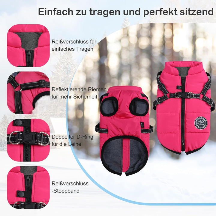 Hundejacke Winterweste Jacken Hundemantel Hundepullover Haustier Skifahren Kostüm Ärmellose Baumwoll