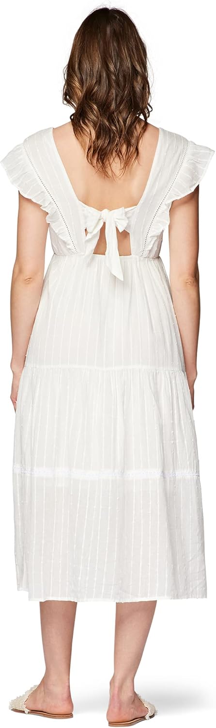 Mavi Damen Long Dress Kleid S Antique White, S Antique White
