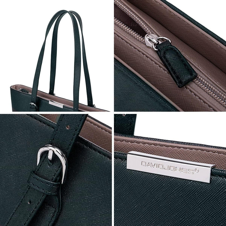 David Jones - Damen Shopper Handtasche - Frau Henkeltasche Grosse Tote PU Leder - Tasche Schultertas
