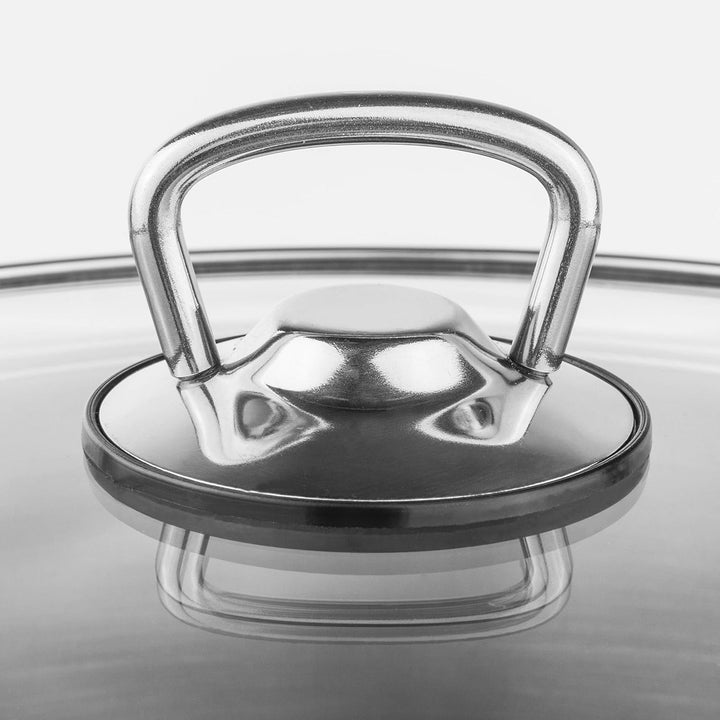 Haushalt International Universaltopf mit Glasdeckel (15l & 28cm Durchmesser) - 15 Liter Edelstahl To