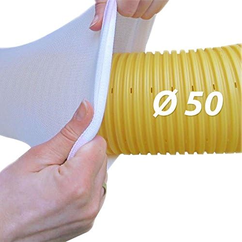 10m Drainagerohr DN50 gelb gelocht und 10m Filterschlauch F50 Profi-Set