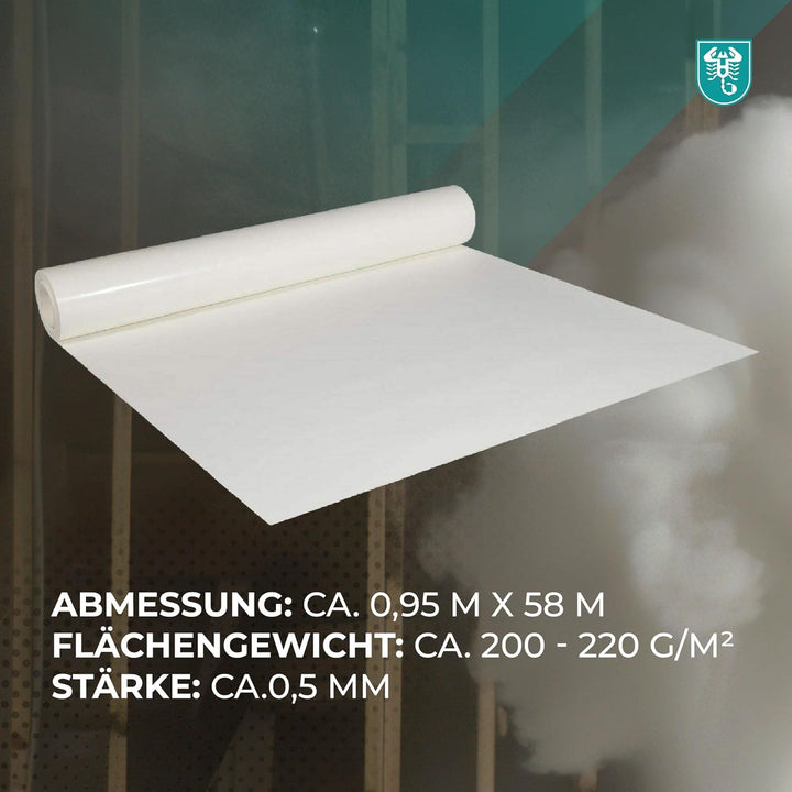 Milchtütenpapier Abdeckpappe Pappe Milchkarton 220 g/m² hochwertig ca. 0,95 m Br. weiss 55 m²