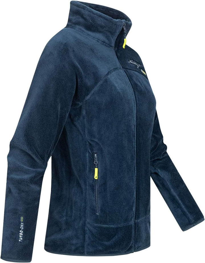 Geographical Norway Damen warme Übergangs Outdoor Fleecejacke mit Stehkragen bans production M Navy,