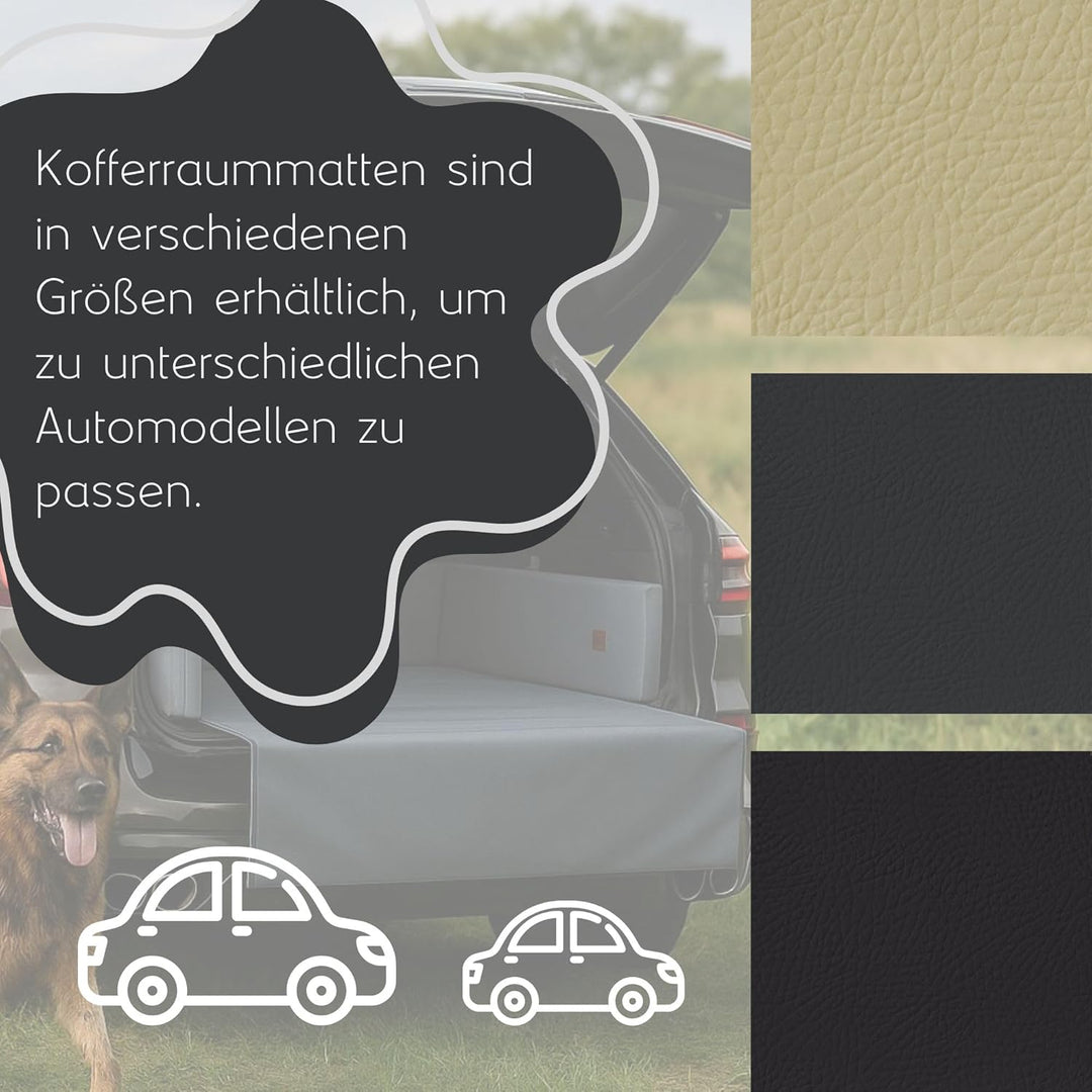 Golden Dog Kofferraum Matte Hundebett Schutzmatte Hunde Autositz Autoschondecke Kunst Leder L 110 x