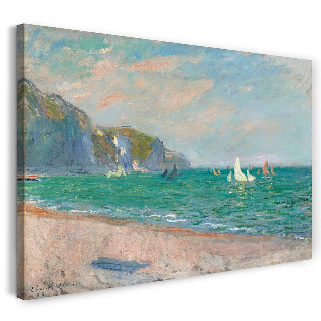 Printed Paintings Leinwand (80x60cm): Claude Monet - Boote vor den Klippen von Pourville 80x60 cm, 8