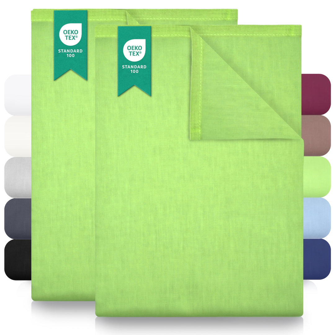 Green Mark Klassische Bettlaken – 2er Pack Flache Laken aus 100% Baumwolle, ohne Gummi, hautfreundli
