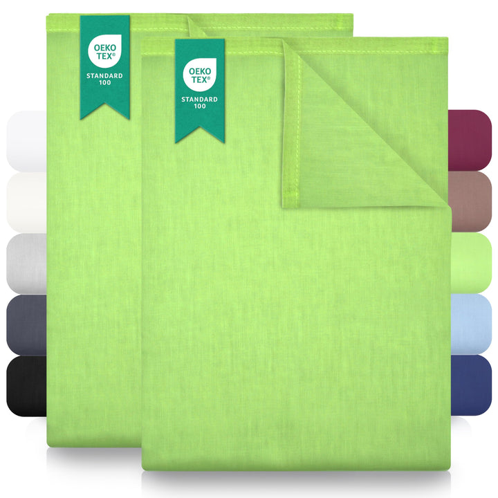 Green Mark Klassische Bettlaken – 2er Pack Flache Laken aus 100% Baumwolle, ohne Gummi, hautfreundli