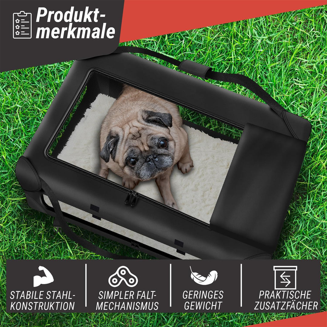 Hunde-Transportbox Tier Hundebox Transporttasche faltbar Hundetasche Haustier-Transport Atmungsaktiv