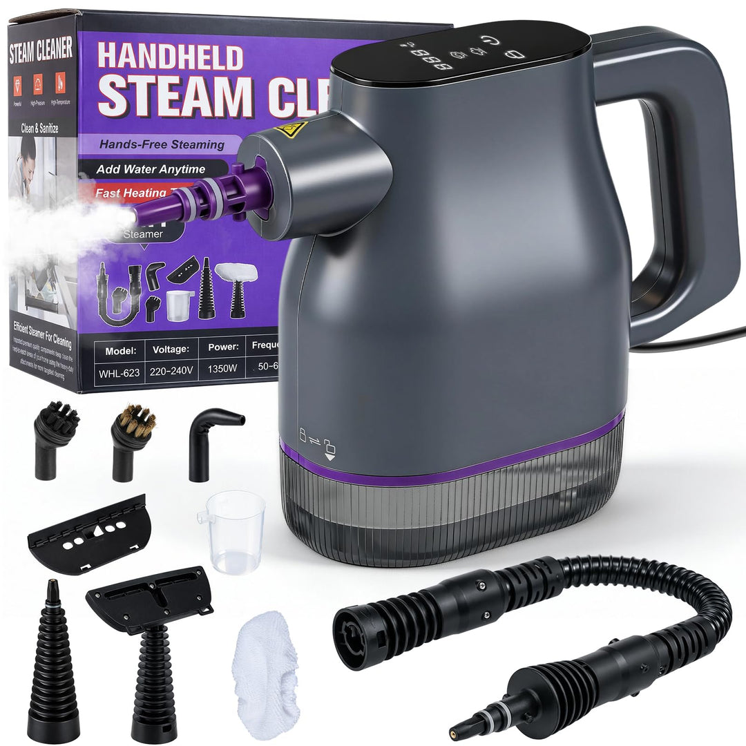 1350W Dampfreiniger Handgerät 15-Sekunden-Aufheizung 130℃ Tragbarer Dampfreiniger für Zuhause mit 40