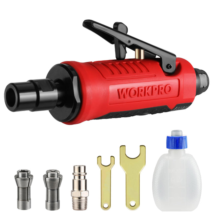 WORKPRO Druckluft-Stabschleifer gerade Ausführung Druckluftschleifer 1/4" (6,3mm) Multifunktionswerk