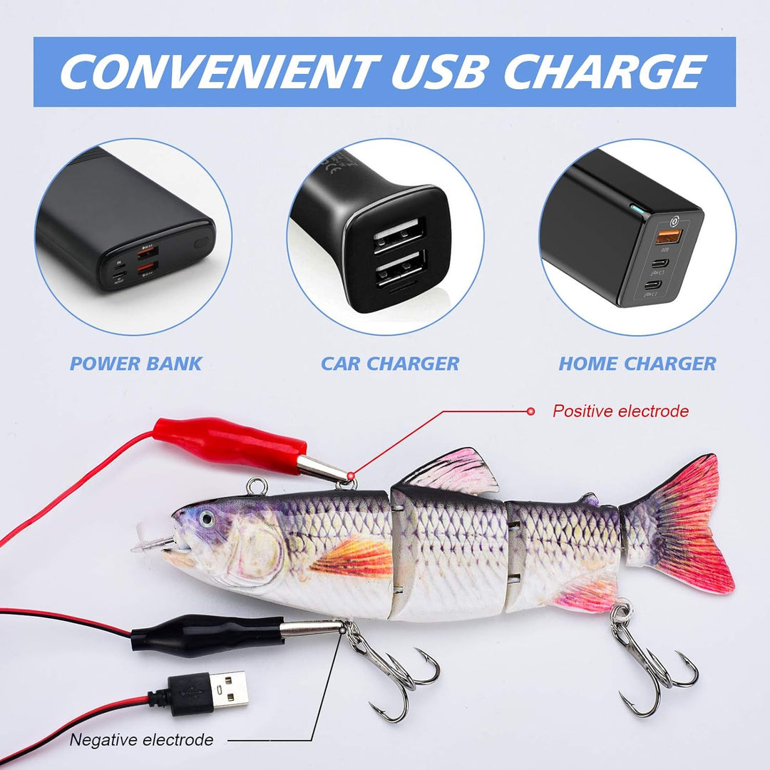 ods lure Robotic Schwimmköder USB wiederaufladbar Fischköder mit LED Licht Elektrischer Angelköder m
