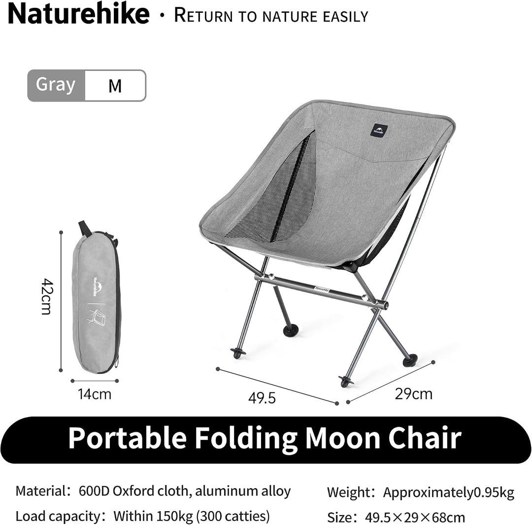 Naturehike Tragbarer Campingstuhl Ultraleichter Klappstuhl, Schnelle Demontage und Montage, Zum Ange