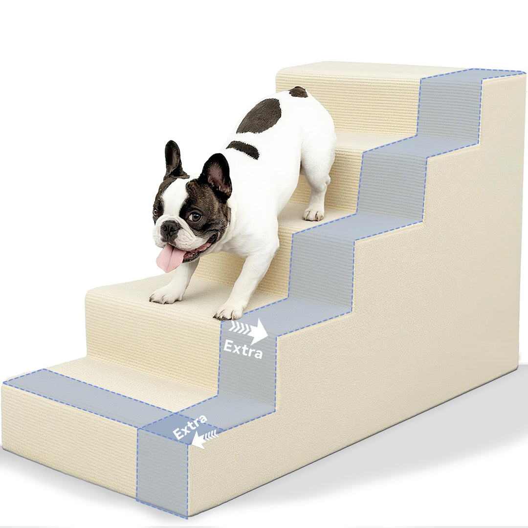 Niubya Hundetreppe für Kleine Hunde, D86xW42xH57 cm, für Katzentreppe Hundetreppe Bett und Sofa, ält
