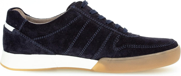 Pius Gabor Herren Sneaker Low,Halbschuhe,zertifiziertes Leder,Wechselfussbett 44.5 EU Blau Midnight,