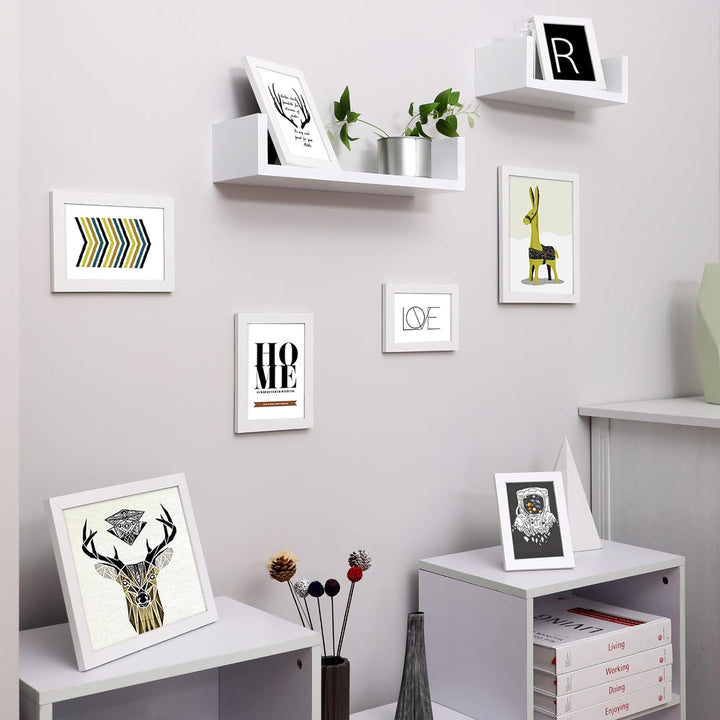 SONGMICS Bilderrahmen 10-er Set Fotorahmen - 2 STK. 20 x 25 cm, 4 STK. 13 x 18 cm und 4 STK. 10 x 15