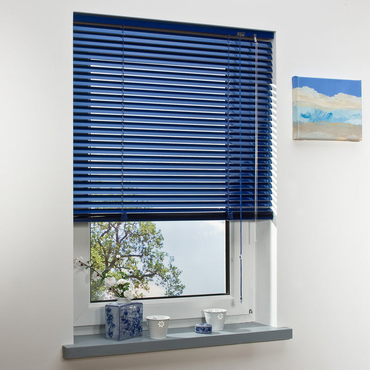 Liedeco | Aluminium-Jalousie | orientblau B90cm x H160cm, Blau