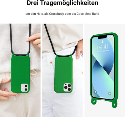 Artwizz HangOn Case kompatibel mit iPhone 14 Pro - Elastische Schutzhülle aus Silikon als Handykette