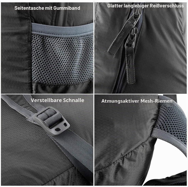 G4Free 20L Faltbarer Rucksack Ultraleichter Wanderrucksack Daypack für Männer Frauen und Kinder für