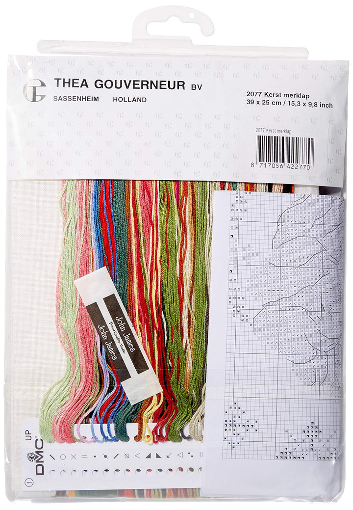 Thea Gouverneur 2077 Kreuzstich-Set, Mehrfarbig, 60x66cm