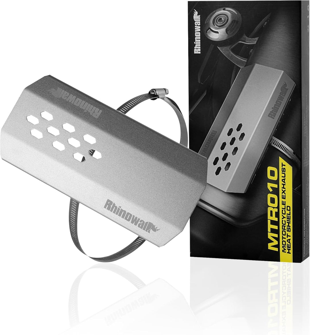 Motorrad Auspuff Hitzeschild,Aluminium Hitzeschutz für Schalldämpfer | Schutzblech für Satteltaschen
