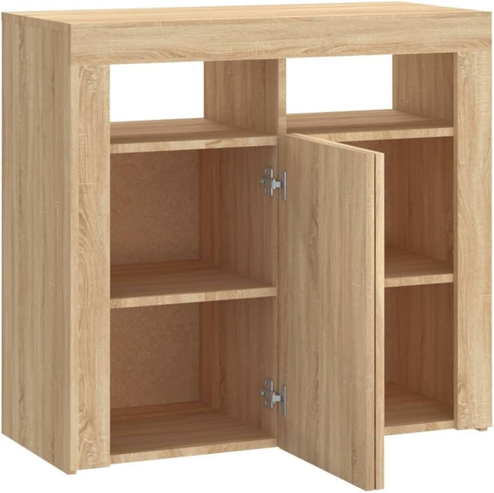 SKM Sideboard mit LED-Leuchten Sonoma-Eiche 80x35x75 cm, Weight: 28.65 kg, 804331