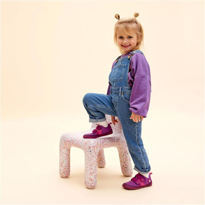 Affenzahn Barfussschuh Baumwolle Lucky Klettverschluss Vegan rutschfest Flexibel Reflektierend für d