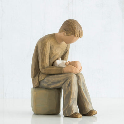Enesco 26129 Willow Tree Figur Frischgebackener Vater Natur Einzelbett, Natur Einzelbett