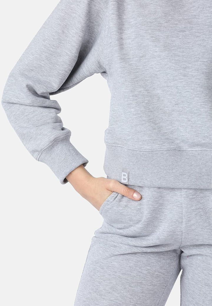 Bellivalini Sportanzug Damen Jogginganzug aus Baumwolle Zweiteiler Lange Ärmel BLV222 S Melange, S M