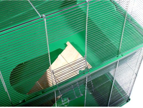Hasenkäfig Kaninchen Meerschweinchen Nagerkäfig Kleintier 2 Ebenen 1m Doppel grün