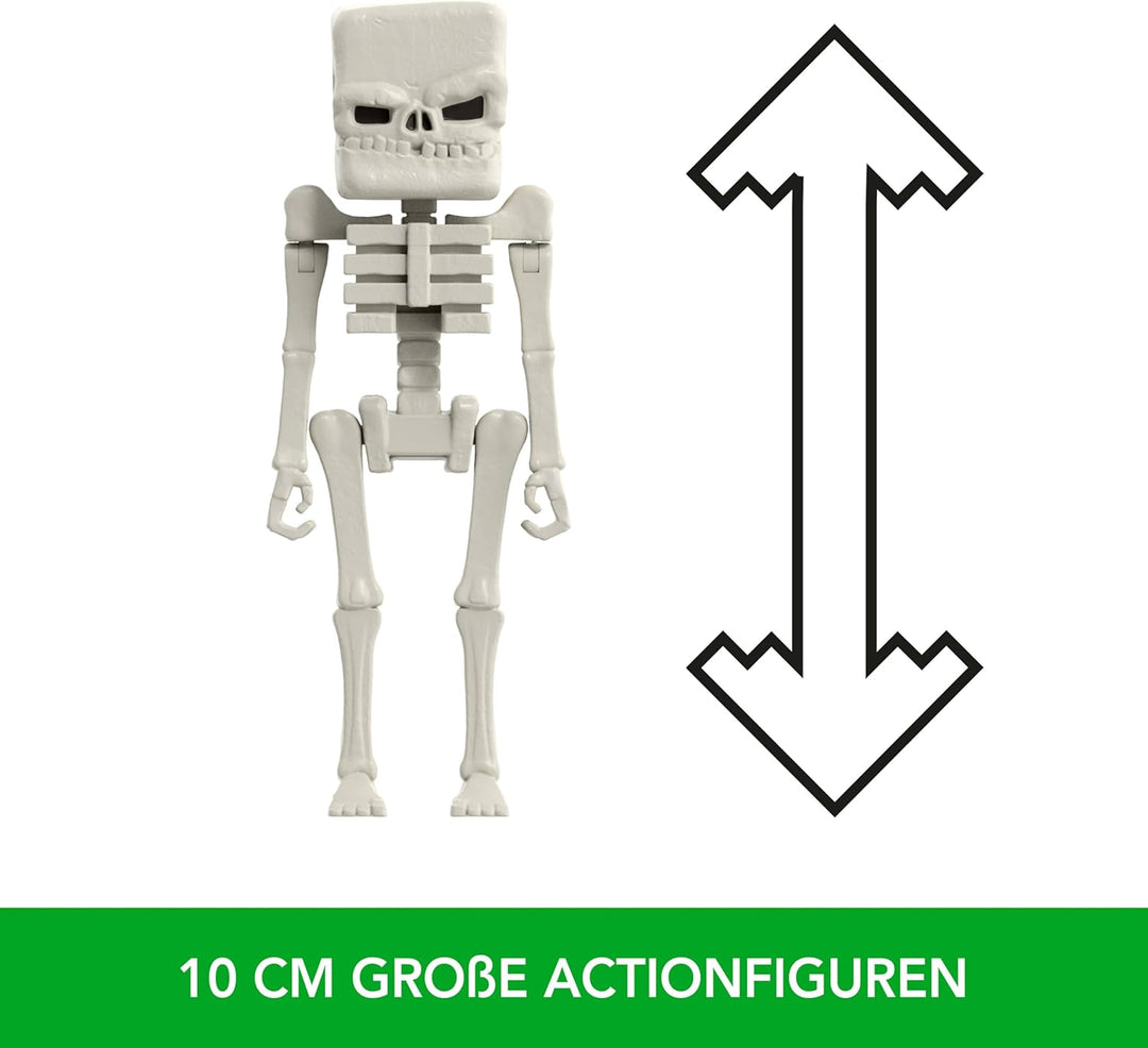 Mattel Minecraft Geschichtenset mit 4 Actionfiguren und 3 Zubehörteilen, Begegnungen in der Oberwelt