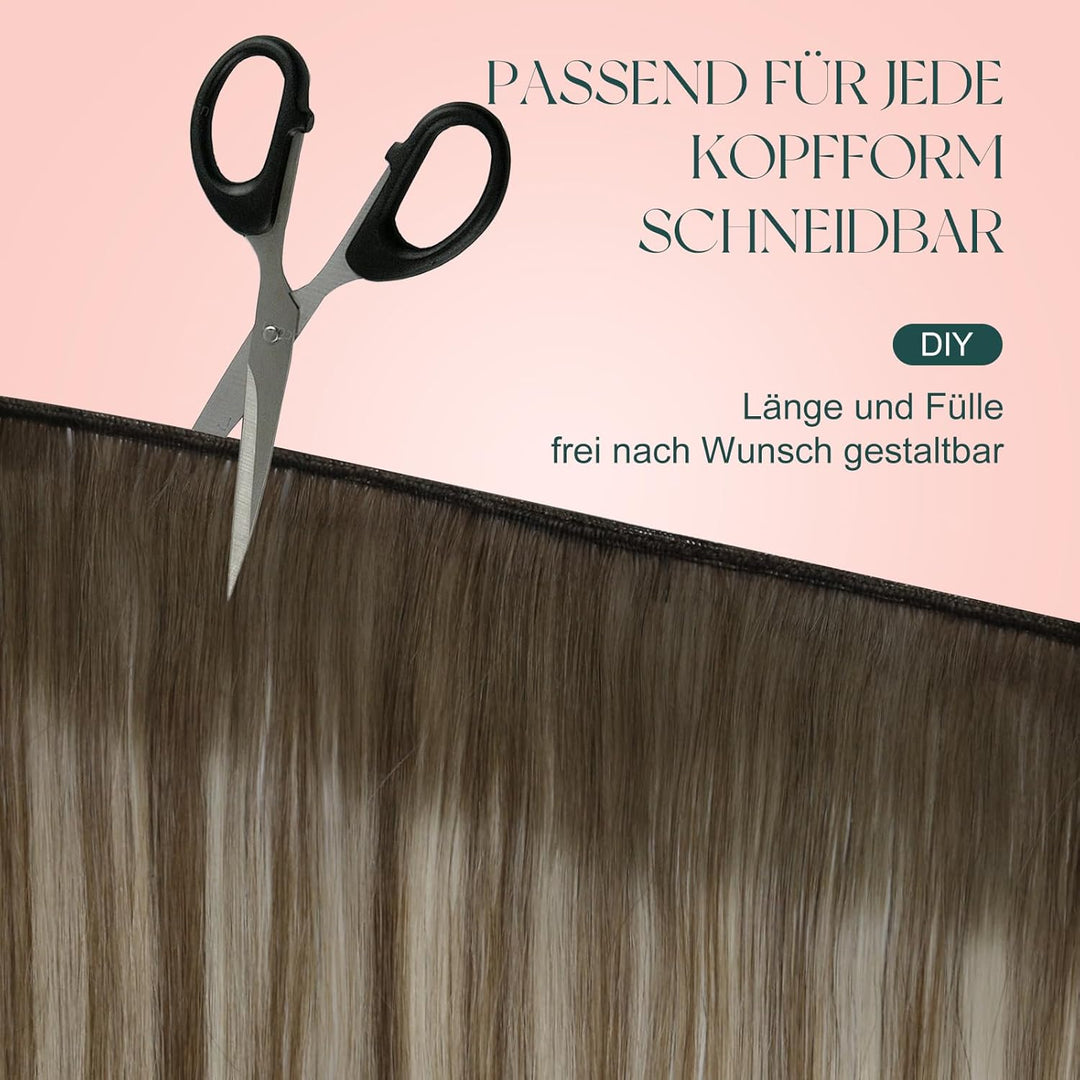 Easyouth Tressen Echthaar Bundles Haartressen Echthaar 30 cm Weisse Blondine 70g Remy Human Hair Tre